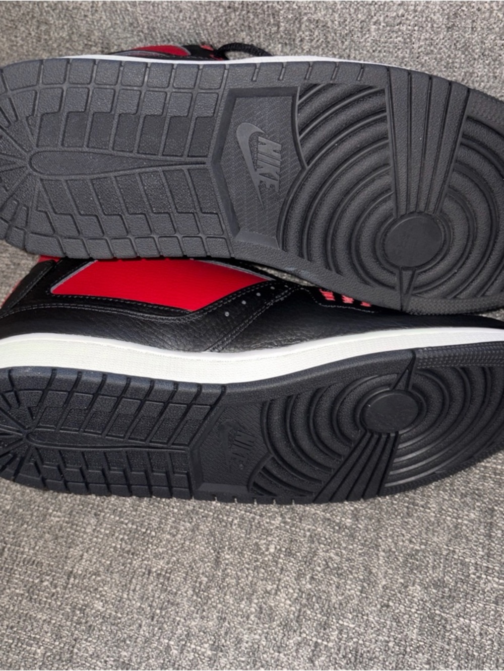 New Nike Jordan Flight 1 Bred Black & Red High-Top Sneakers Men’s Size:9 - Picture 5 of 5